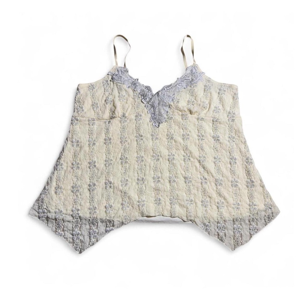 MKM Designs cream & white lace fairy top